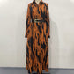 Button-Down Long Sleeves Maxi Dress with Belt