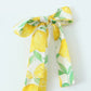 Lemon Printed Mini Dress with Bowknot Tie Strap