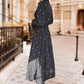 Stand Collar Tie-Waist Maxi Dress