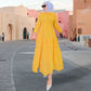 Lace Cut-out Maxi Dress with Irregular Hemline