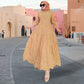 Lace Cut-out Maxi Dress with Irregular Hemline