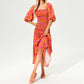 Women's Sweet Vibrant Puff Sleeve Dress