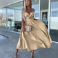 Women’s Sexy Spaghetti Strap Side Slit Backless Dress