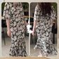 Floral Print Fishtail Midi Dress