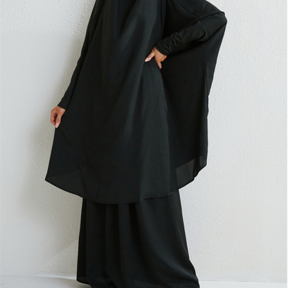 عباءة نسائية مسلمة مجموعة من قطعتين