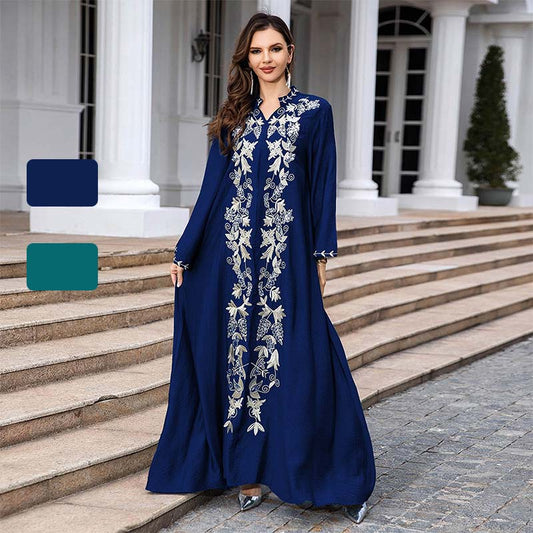 Elegant Loose Dress with Refine Embroidery