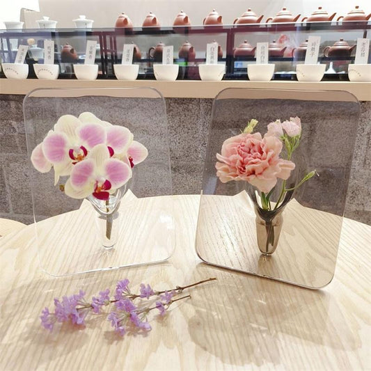 🌸LAST DAY SPECIAL PRICE!!🌸Nordic Transparent Acrylic Vase | Elegant Desktop Plant Holder & Home Decor | Modern Centerpiece for Living Room & Wedding Tables