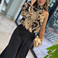 Women’s Two-Piece Outfits One Shoulder Top & Wide Leg Pants