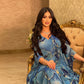 عباية نسائية أنيقة بأكمام باتوينغ فضفاضة ومطبوع عليها
