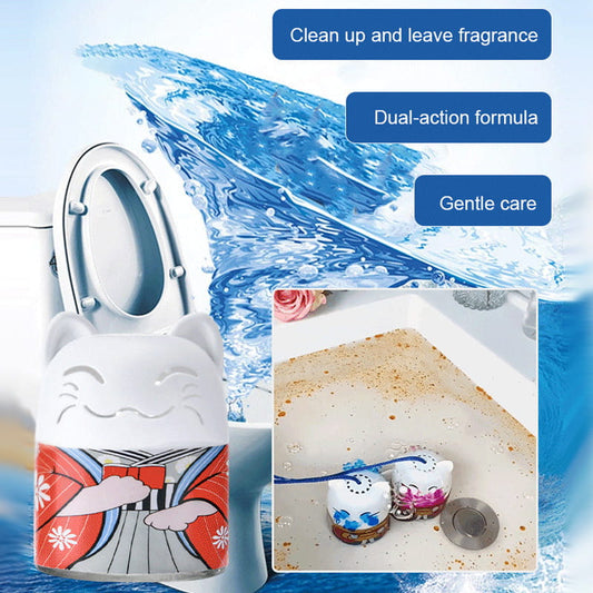 Lucky Cat Toilet Cleaner Block Bottle