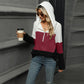 Women's Color Block Hooded Sweater