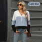 Women's Color Block Hooded Sweater