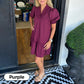 V-Neck Ruffle Hem Midi Dress