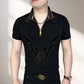 Men’s Slim Fit Lapel Rhinestone Printed Top