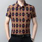 Men’s Fashion Printed Lapel Short Sleeve Shirt