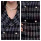 Women’s Trendy Plaid Two-Piece Set Short Sleeve Top & Skirt