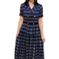 Women’s Trendy Plaid Two-Piece Set Short Sleeve Top & Skirt