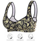 6pcs Fashionable Printed Front-closure U-back Bra for Women