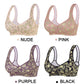6pcs Fashionable Printed Front-closure U-back Bra for Women