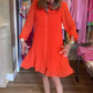 Casual Button-Down Shirt Dress with Pleated Hem