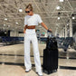 Temperament Solid Color Causal Suit