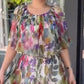 Fashion Round Neck Printed Flowy Dress
