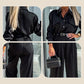 Women's Casual Long Sleeve Shirt and Loose Pants 2 Piece Set