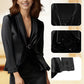 Sequined Buttoned Patchwork Long-Sleeve Top