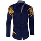 Men's Print Lapel Button Down Shirts