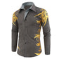 Men's Print Lapel Button Down Shirts