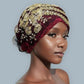 Elegant Sequin Flower Decor Lace Headscarf Wrap Cap