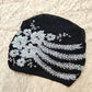 Elegant Sequin Flower Decor Lace Headscarf Wrap Cap