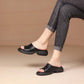 Women’s Vintage Comfort Slide Sandals with Chunky Heel