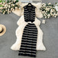 Women's Casual Knit Vest and Long Skirt 2 Piece Set