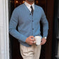 Men's V-Neck Open Front Sweater in Solid Colors
