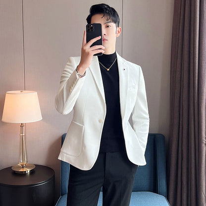 Men's Slim Fit One Button Blazer Jacket