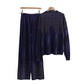 Casual Knitted 2-Piece Set with Rhinestone Decor