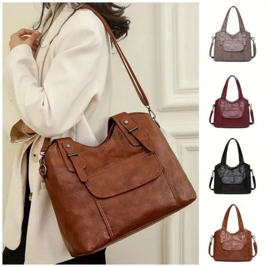 Women's Large Capacity Soft PU Leather Bag