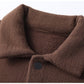 Winter Men's Trendy Solid Color Lapel Short Coat