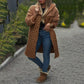 Women's Cozy Quilted Sherpa Coat with Hood