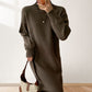 Elegant Loose Solid Color Turtleneck Knit Dress