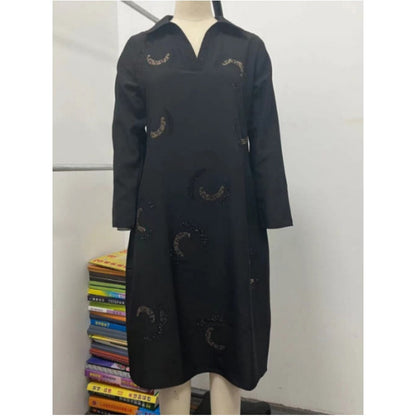 Comfortable Below-Knee Loose Fit Dress with Pockets