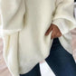 Women’s Oversized Turtleneck Solid Color Knit Sweater