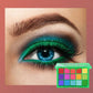 15-Color Long-Lasting Eyeshadow Palette with Brush