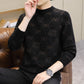 Men's Thickened Crew Neck Printed Sweater