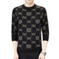 Men's Thickened Crew Neck Printed Sweater