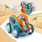 Dynamic Gear-Powered Car with LED Lights and Music