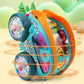 Dynamic Gear-Powered Car with LED Lights and Music