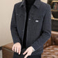 Men's Fashion Plaid Warm Jacket with Button Front
