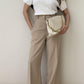 Women's Elegant Patchwork Stand Collar Blazer and Trousers